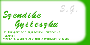 szendike gyileszku business card